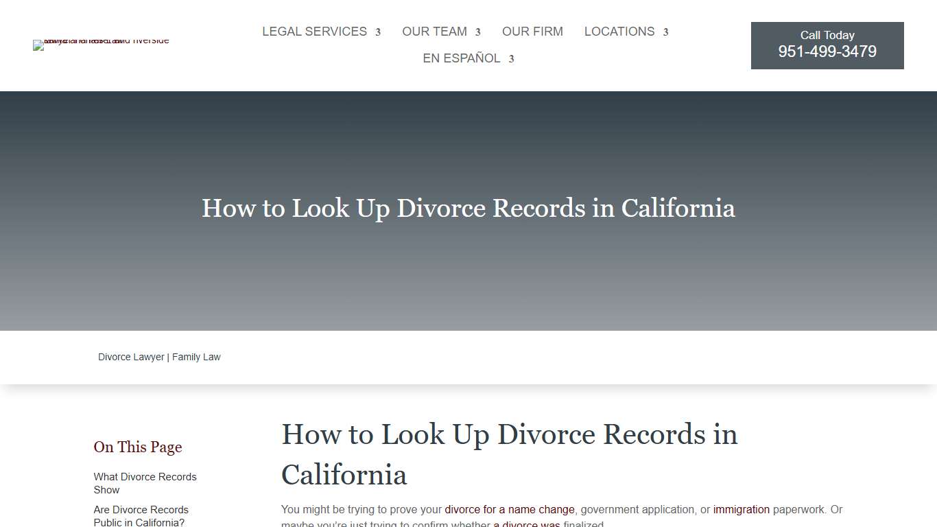 How to Look Up Divorce Records in California